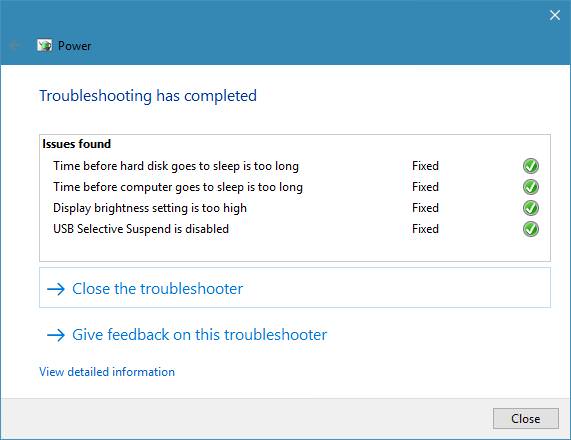 use the troubleshooter |