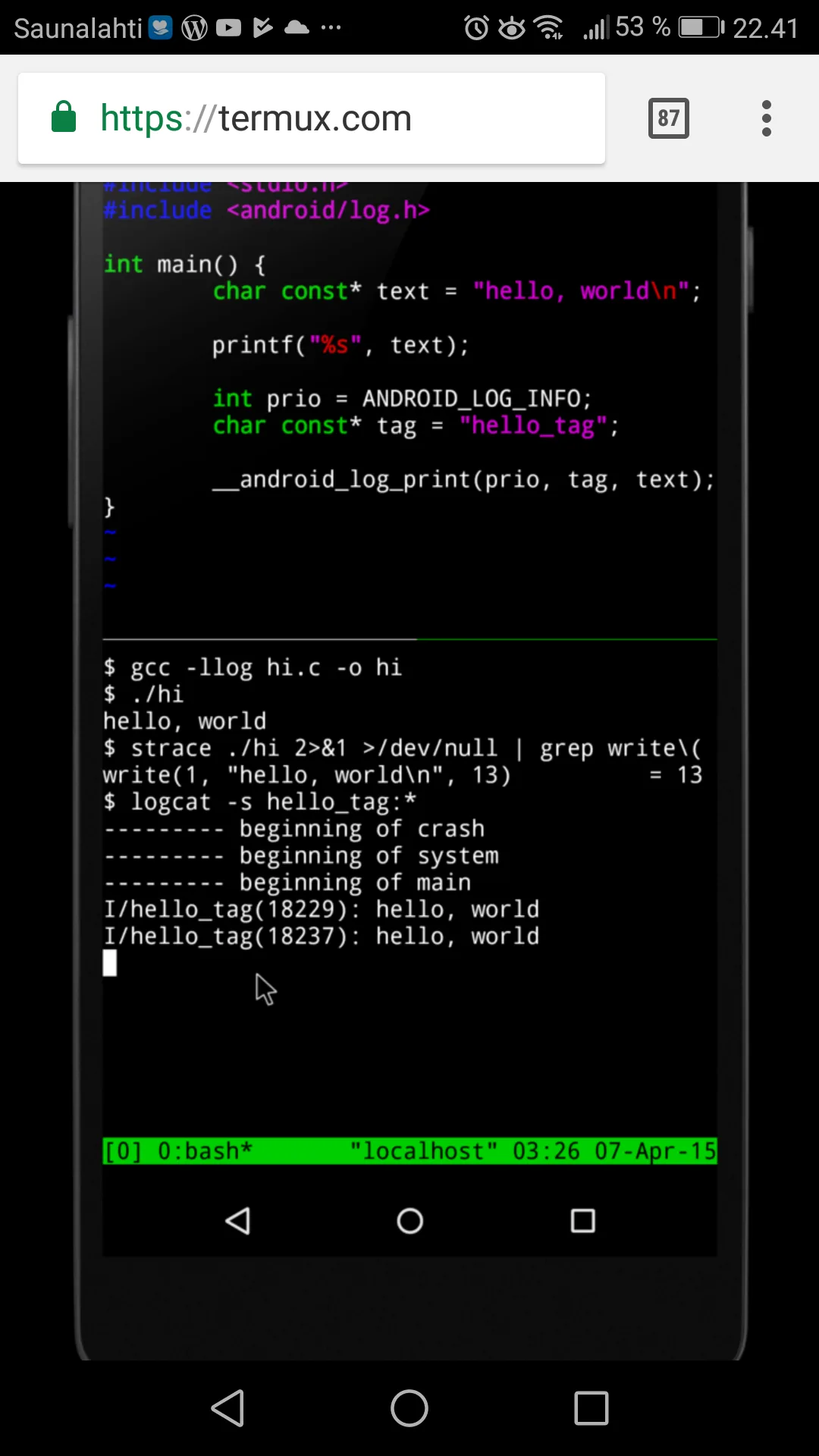 Fitur-fitur Linux on Android (Termux)
